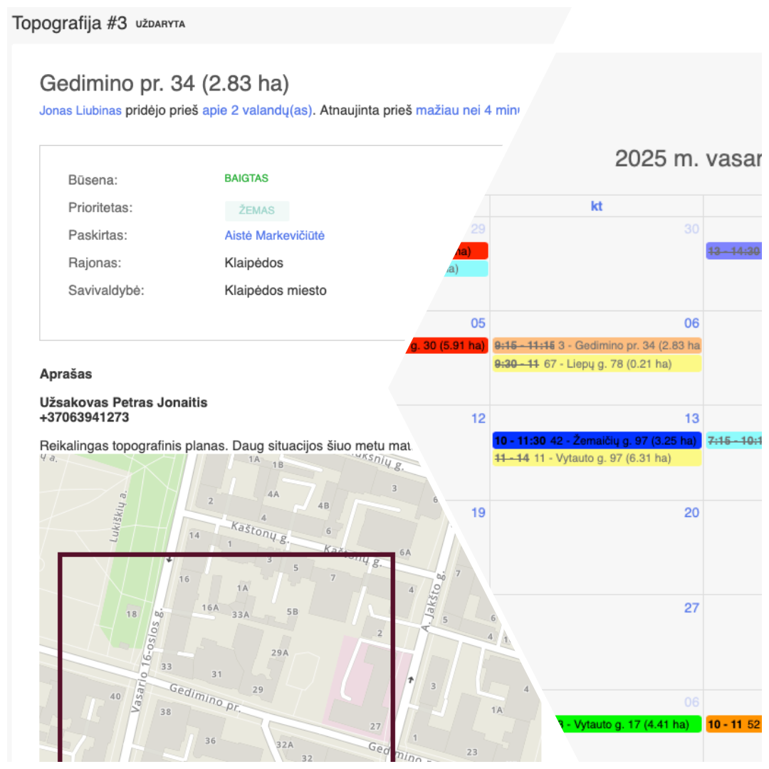 PLN Sistemos komandos kalendoriaus pavyzdys